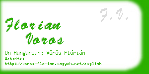 florian voros business card